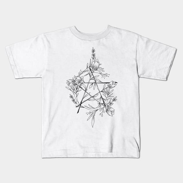 pagan <3 (black design) Kids T-Shirt by elywick